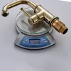 Bathroom Sink Faucets Vessel Faucet Low Arc One Handle Lever Solid Brass Polished Gold / Cold Water Mixer 2011G0