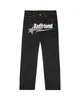 Jeans masculinos Y2K Jeans Hip Hop Badfriend Letra imprimindo calças pretas folgadas harajuku moda punk rock calças de rua largas de rua 230325