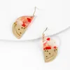 Boucles d'oreilles pendantes petit frais Alternative acrylique géométrie créative pastèque couleur coréen mode bijoux accessoires