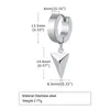 Boucles d'oreilles créoles 1-2 paires élégant cône triangulaire Huggie pour hommes femmes Rock Punk acier inoxydable géométrique oreille cadeau bijoux