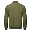 Vestes pour hommes Veste de mode d'affaires pour hommes Col montant Fermeture à glissière décontractée Sports de plein air Manteau Coupe-vent