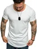 Men's T Shirts 2023 Summer Men Casual Solid Shirt Gym Muscle T-Shirt Short Sleeve O-Neck Training Tee Tops