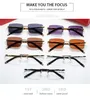 Luxe designer voor heren Dames Zonnebril Netto Red Frameless Simple Fashion Men Women Elegante veelzijdige Ol Optische bril