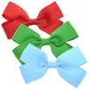 40st småbarn Girls Ribbon Bows for Hair (2.4 -tums bow -bulkpaket) (20 par småbarnsbågar) Kontrast 3D Twisted Leaf Bow Bow