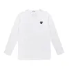 Designer TEE Men's T-shirts CDG Com des Garcons Play Long Sleeve Big Red Heart T-Shirt White Unisex Streetwear Size XL