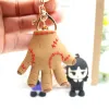Party Favor Wednesday Addams Keychain Wednesday Addams Small Palm Hanging ornament Anime Pendant