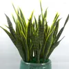 Dekorativa blommor 6st/Lot Artificial Plant Agave Bouquet Tropical Green Leaves Branch Desert Plants Sansevieria Home Decor Garden Fake Fake