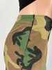 Damesshorts S3XL Camo onregelmatige shorts Rokken vrouwen zomerbanden ritssluiting recht recht rokbroek alle bijpassende culottes 230325