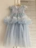 Style personnalisé enfants filles robes de mariée en dentelle robes formelles pour enfants mode robe de princesse d'été