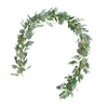 Fleurs décoratives 8 pièces guirlande d'eucalyptus artificielle avec des feuilles de saule 6,5 pieds fausses vignes de verdure lierre mariage décoration de la maison en gros