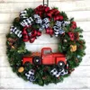 Juldekorationer Kerst Krans Kunstmatige Voor Voordeur Tuin Vakantie Greenery Kerstboom Hanger Drop prydnaden