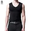 Débardeurs pour hommes Tight Skinny Hommes Glace Soie Sans Manches Élastique Body Shapewear Été Gilet Respirant Tummy Top Control Sport Compression Fitn