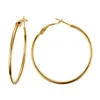 Hoop Earrings Med Large XL XXL Really Big Simple Plain Round In Stainless Steel Endless Earwire