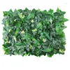 Decorative Flowers 40x60cm Artificial Plant Wall Lawn Faux Leaf Turf Garden Privacy Fence Shopping Center Green Carpet Fake Grass Home Decor