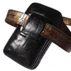 Midjeväskor män läder krokodil kornmönster vintage cell/mobiltelefon täcker fodral på huden höft bälte bum jävla pack väska handväska