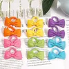 30PCS Tiny Hair Ties With Bows Bébé Arcs Élastiques Élastiques Élastiques Doux Porte-Queue De Cheval Accessoires De Cheveux pour Nourrissons Tout-petits Bébés Filles