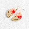 Boucles d'oreilles pendantes petit frais Alternative acrylique géométrie créative pastèque couleur coréen mode bijoux accessoires