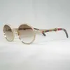 Modne męskie okulary przeciwsłoneczne Outdoor Vintage Rhinestone Men Naturalne szklanki rogu bawołów do klubowych odcieni drewno owalne gafas okulos na zewnątrz gogle