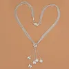 Kedjor varumärken charm fem hjärta 925 färg silver halsband för kvinnor fina smycken vilda mode bröllopsfest semester gåvor