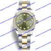 Wysokiej jakości damski zegarek 278383RBR 31 mm zielony tarcza ze stali nierdzewnej złoto Rose Gold Pasek 2813 ROZMIAR MECHANICZNY AUTOMATYCZNY 278384RBR Diamentowy zegarek