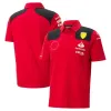 2425 포뮬러 1 F1 레이싱 세트 Carlos Sainz Charles Leclerc Fernando Alonso 설정 티셔츠 캐주얼 통기성 폴로 여름 자동차 로고 모터 스포츠 팀 저지 셔츠 2324
