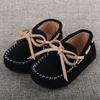Platta skor bekväma baby småbarn äkta läder pojkar flickor bowknot barn casual loafers moccasins barnlägenheter andas andas