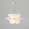 Pendelleuchten Nordic Kreative Blumenlampe für Esszimmer Weiß Schlafzimmer Restaurant Bekleidungsgeschäft Dekor Acryl Hängeleuchte FixturePendant