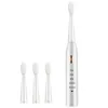 Brosse à dents électrique sonique ultrasonique de haute qualité brosses à dents rechargeables 2 minutes minuterie brosse à dents avec 4 pièces têtes de rechange livraison directe