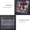 Bathroom Storage & Organization Nordic Glass Makeup Box Triangle Display Stand Jewelry Cosmetic Nail Polish Organizer Home Decoration