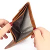 Wallets Genuine Leather Designer Men Luxury Solid Color Business Wallet High Quality Head Layer Cowhide Purse