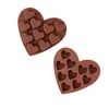 Silicone Cake Mould 10 Lattices Heart Shaped Chocolate Mold Baking DIY