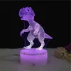 Night Lights 3D Cute Dino Lamp for Kids LED Dinosaur Light Lovely USB Acrylic Bedroom Table Dinosaur Night Light for Birthday Decoration P230331