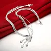 Kedjor varumärken charm fem hjärta 925 färg silver halsband för kvinnor fina smycken vilda mode bröllopsfest semester gåvor