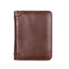 Wallets Genuine Leather Designer Men Luxury Solid Color Business Wallet High Quality Head Layer Cowhide Purse