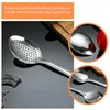 Ensembles de vaisselle Cuillères Ustensiles de service Cuisine à fente Espresso Latte Scoop Antipasto Gâteau Couverts Poignée Restaurant Soupe Dîner Portable