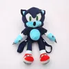 45 cm The Hedgehog ryggsäck Anime Knuckles Shadow Plushie Bag mjuk fylld plysch doll barn svansar skolväska leksaker