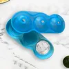 Baking Moulds Ice Tray Low Temperature Resistant Refrigerator Safe Non-stick Quick Release Transparent Lid 3 Holes Balls