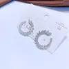 Kolczyki stadninowe Migga luksus C w kształcie litery C gałąź sześcienną cyrkonż