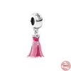 925 Siver Koraliki Charms for Pandora Charm Bracelets Designer for Women Beauty Princess spódnica