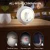 Night Lights Cartoon Cat Motion Sensor Night Lights LED USB Rechargeable Wardrobe Cabinet Lamp Bedroom Desktop Infrared Sensor Light P230325