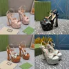 Neue ultrahohe Plateausandalen aus Wildlederimitat, flache Damenschuhe, Abendschuhe, Damen-High-Heels, Luxus-Designer-Knöchelkleidschuhe, Fabrikschuhe.