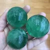 Figuras decorativas Mokagy Fluorite Natural Quartz Pedra Sphere 45mm-50mm Bolas de cristal verde 1pc