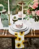 Masa peçete 4pcs ayçiçeği dokusu beyaz kare 50cm parti düğün dekorasyon bezi mutfak yemek peçete servis peçete