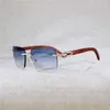 Designer di lusso Occhiali da sole di alta qualità Sconto del 20% Vintage Strass Senza montatura Uomo Corno di bufalo naturale Occhiali da vista quadrati in legno di pavone Donna per tonalità all'aperto Oculos