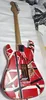 5150 gitara elektryczna Edward Eddie Van Halen Heavy Relic Red Franken Electric Guitar Black White Stripes ST Shape Maple Neck Olcha body Floyd Rose