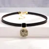 Choker luksusowy design czarny kwadratowy wisiorki naszyjniki dla kobiet seksowny skórzany łańcuch szyi goth chocker imprezowy akcesoria biżuterii