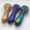 COOL Colorful More Patterns Thick Glass Pipes Portable Design Spoon Bowl Dry Herb Tobacco Filter Bong Handpipe Handmade Oil Rigs Smoking Cigarette Holder DHL