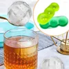 Baking Moulds Ice Tray Low Temperature Resistant Refrigerator Safe Non-stick Quick Release Transparent Lid 3 Holes Balls