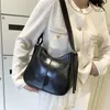 Akşam çantaları halo renkli omuz çantası kadın tasarımcı kova crossbody vintage fermuarlı el çantaları moda kese