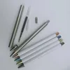 Solide puur witte metalen pen blanco intrekbaar geen clip bedrukking epoxyhars glinsterende vinyl UV Dtf wrap diy geschenken gel-inkt pennen recht roestvrij staal